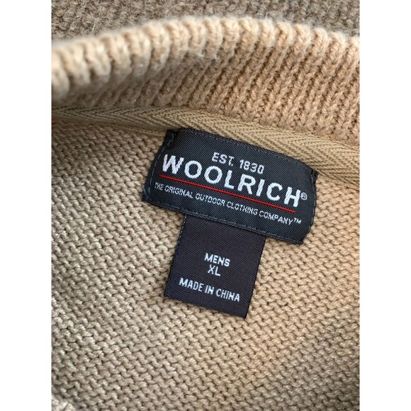 Woolrich Sweater Mens XL Long Sleeve Tight Knit Crew Caribou Pullover - Picture 6 of 8